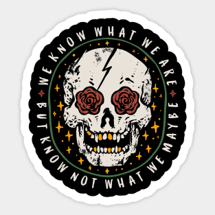 badge skull roses Sticker